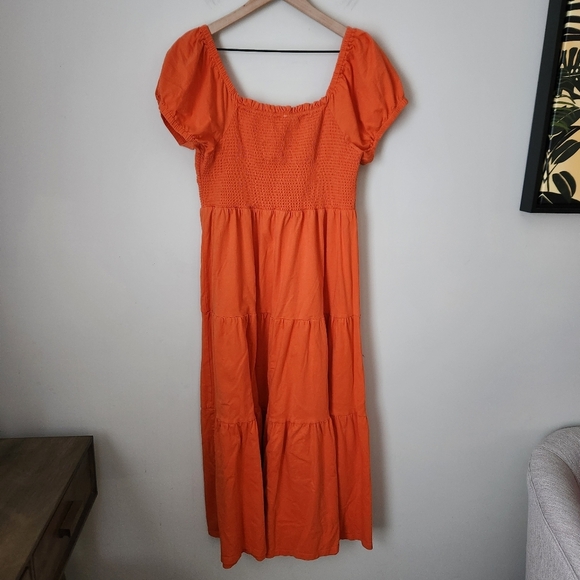 Anthropologie x Daily Practice | Smocked Tiered Maxi Dress - Size XL Petite - Picture 6 of 12